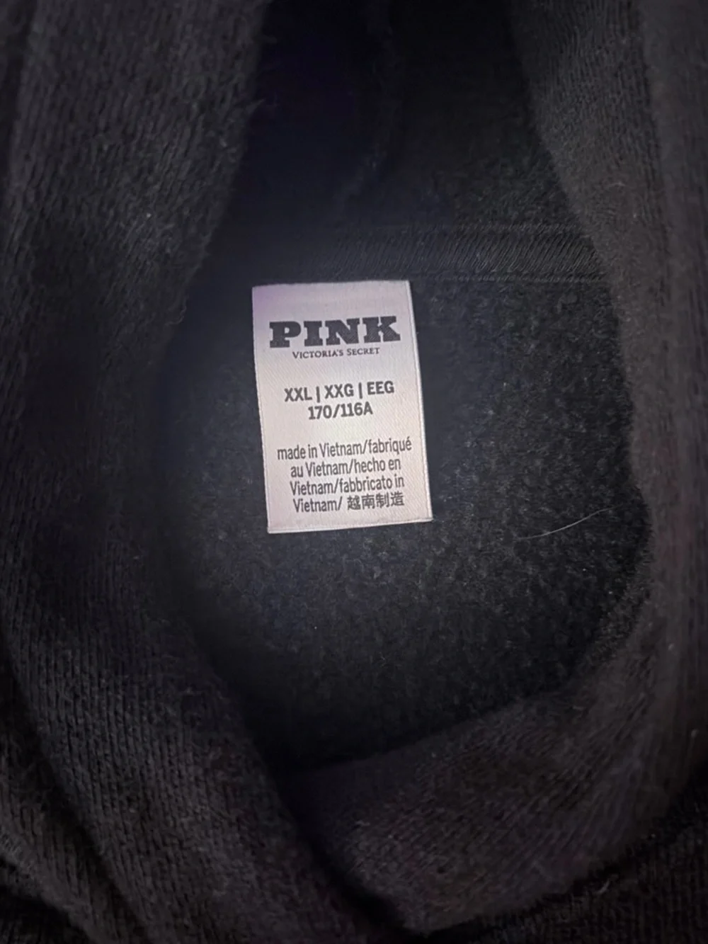 PINK Victoria's Secret Black Pullover Hoodie